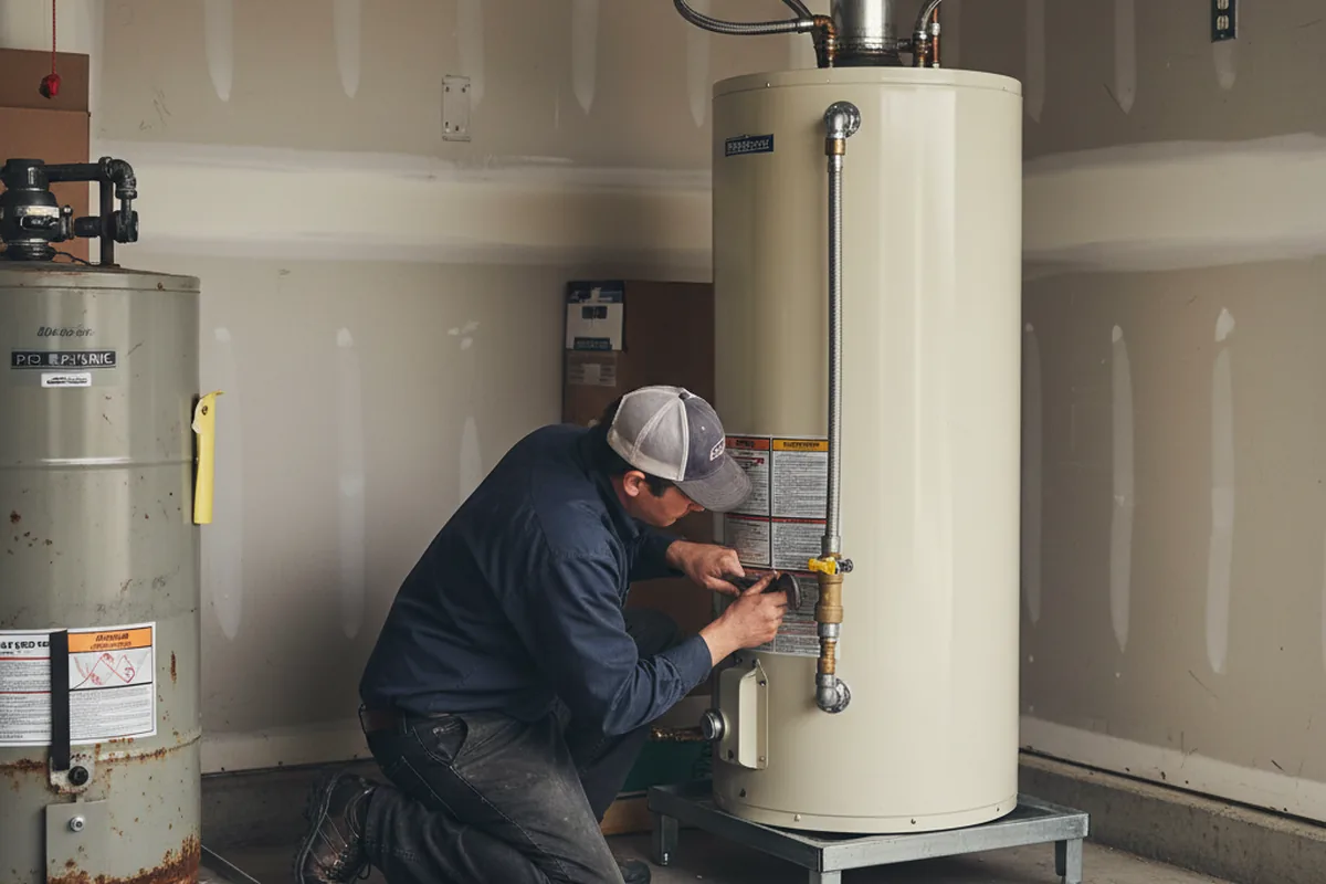 Water heater and shutoff valve replacement in Sublette