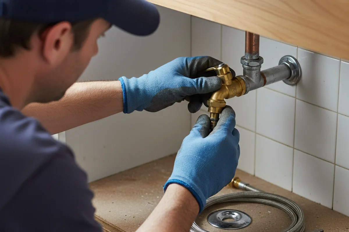 Shutoff valve and fitting work during Emergency Plumbing in Sublette